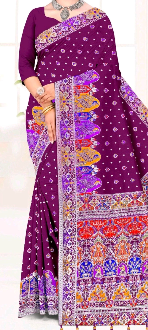 Minu Raina 2 Silk Saree 001 - Mandy, 6.5, Saree