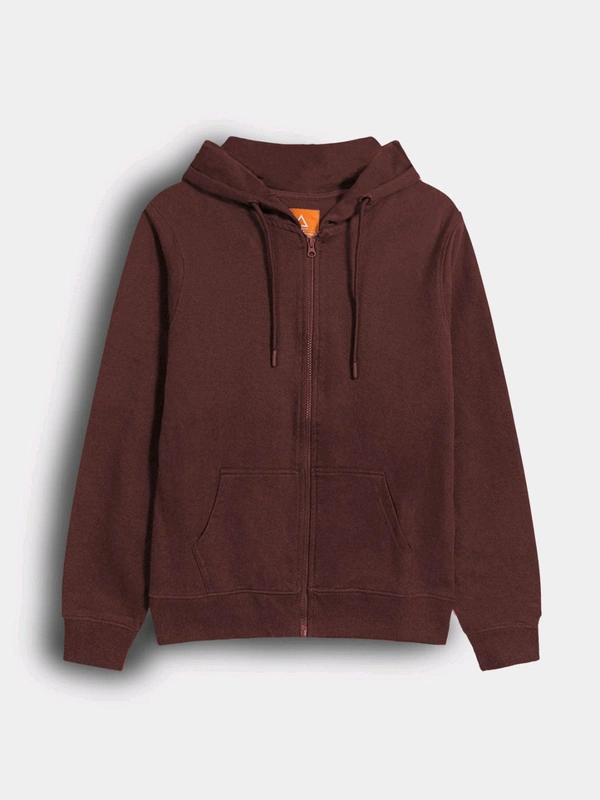 DVOGE Mens Hooded Full Zipper Sweatshirt 6M1 - Nutmeg Wood Finish, XL