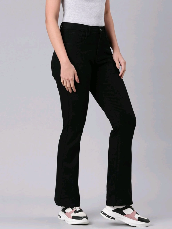 ZHEIA Ladies Washed Black Jeans W13359D1 - Black, 30
