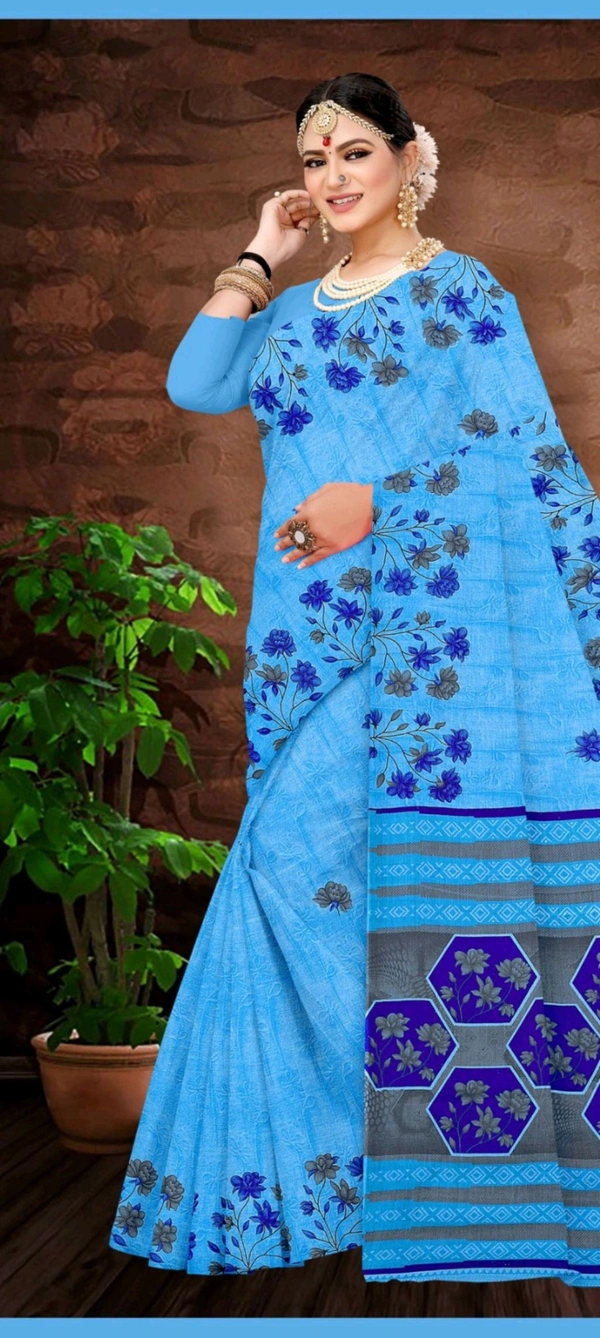 Minu SARODIA(SOUTH COTTON) SAREE - Yellow Orange, Saree, 5.5