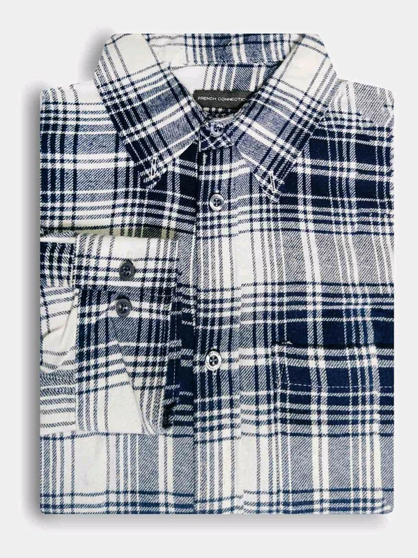 French Connection Men's Flannel Woven Shirt - L