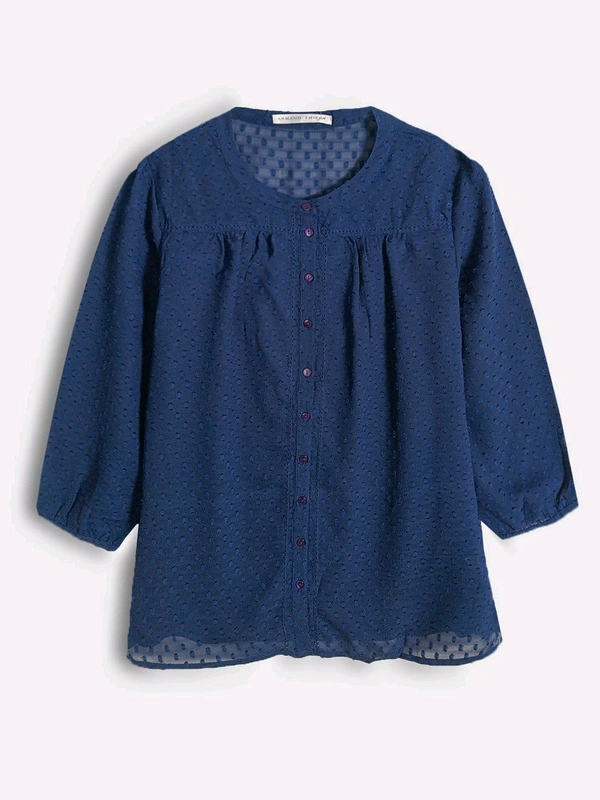 ARMAND THEIRY Ladies Woven Blouse With Camisole - 36/38, Navy Blue, 40/42 44/46 48/50 52/54