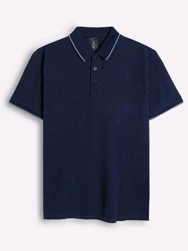 SKECHERS Mens Navy Collart T-shirt - L, Navy