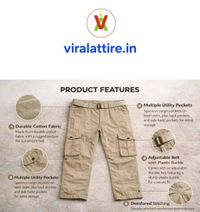 Viral Attire Cargo Pant Match Every Mood & Style - 30, blue