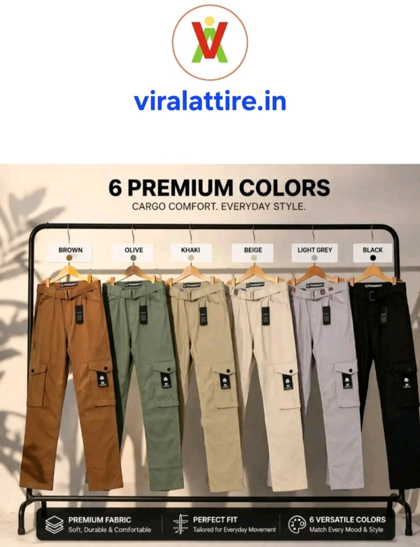 Viral Attire Cargo Pant Match Every Mood & Style - 34, black