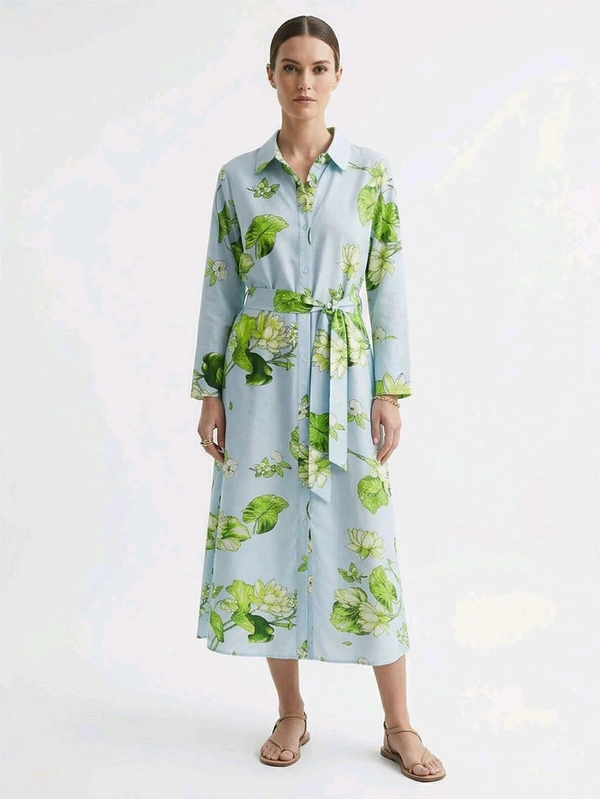 The Label Ladies Viscose Woven Midi Shirt Dress 0A1 - XL, as image