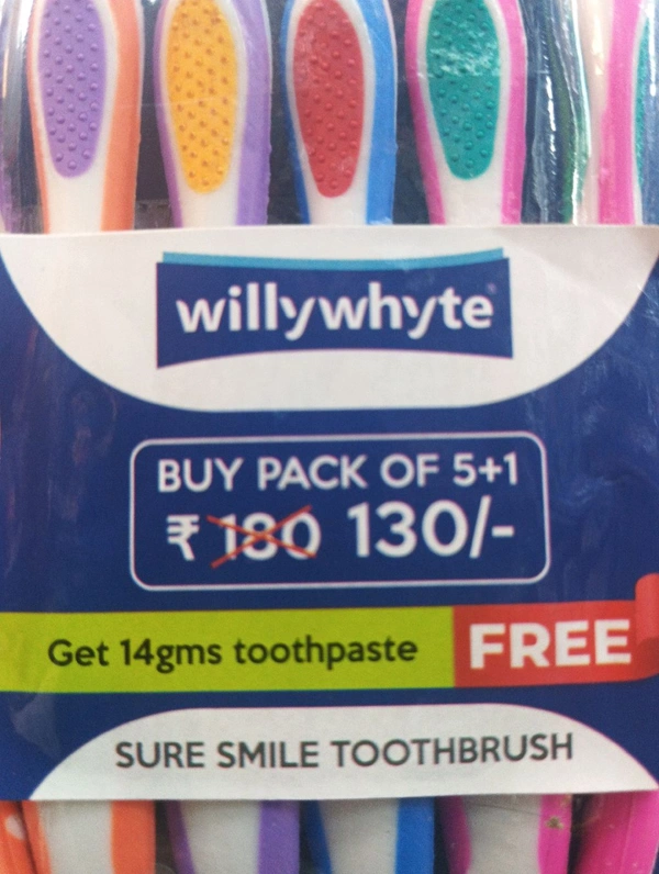 WILLYWHITE TOOTHBRUSH 6ps