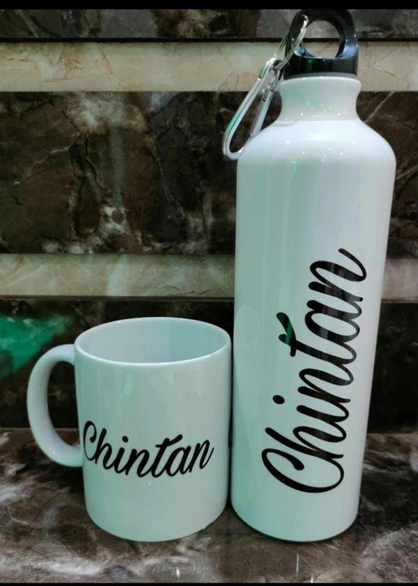 Photo Mug And Bottle Combo - White, Mix