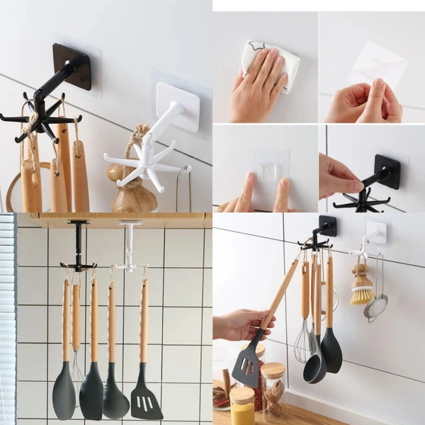 360° Rotation Multipurpose Self Adhesive Wall Hook