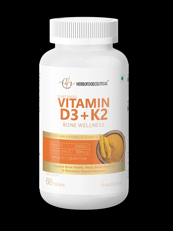 Herbofoodceuticals Vitamin D3+K2 60 Tabs