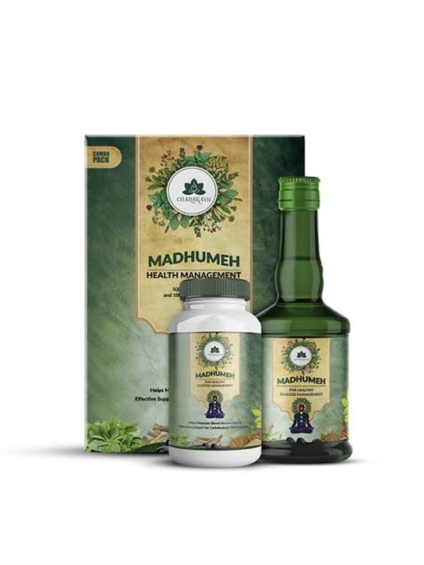Charakayu Charak Ayu Madhumeh Combo (500ML + 100GM) for Harmonized Blood Sugar Levels