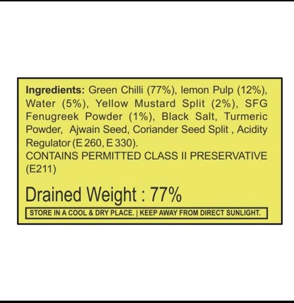 Chokhi Dhani Green Chilly Pickle 500 g