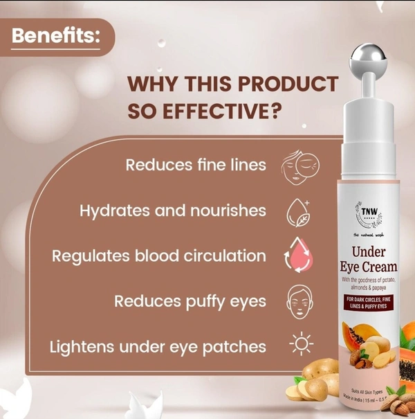TNW - The Natural Wash Under Eye Cream| With Coffee Seed Oil| Anti-Wrinkle| 15 ml