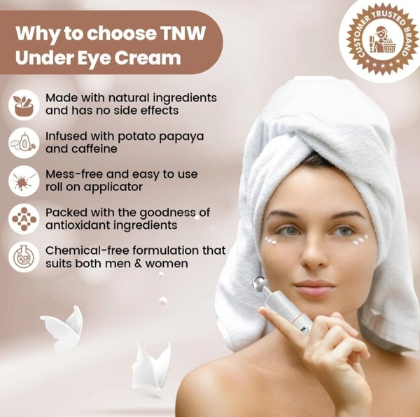 TNW - The Natural Wash Under Eye Cream| With Coffee Seed Oil| Anti-Wrinkle| 15 ml