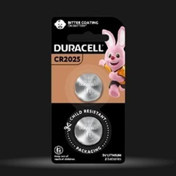 Duracell Specialty CR2025 Lithium Coin Battery 3V – Pack of 2