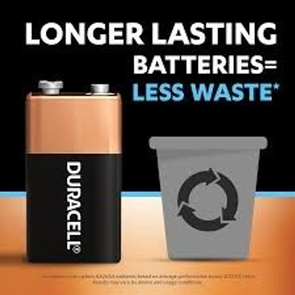 Duracell Ultra 9V Alkaline Battery – Reliable Power for Essential Devices - 1BL