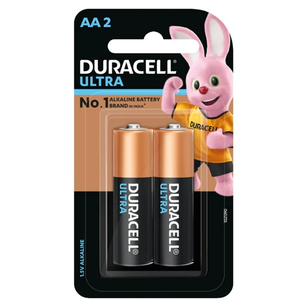 Duracell Ultra AA Alkaline Battery – Long-Lasting & Reliable Power - 2BL