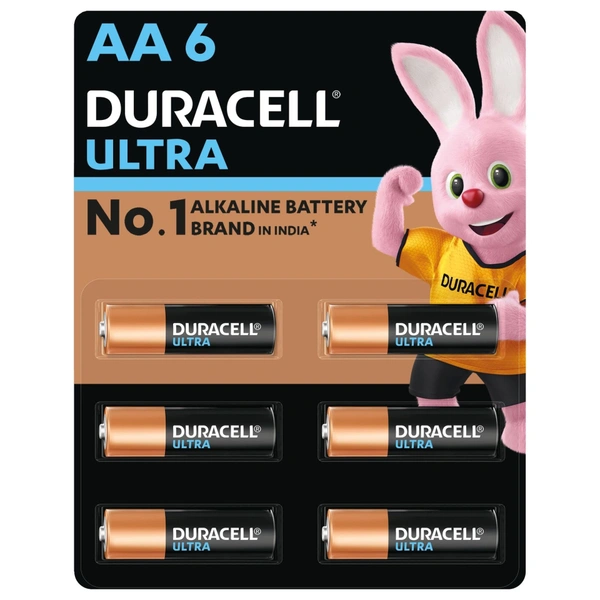 Duracell Ultra AA Alkaline Battery – Long-Lasting & Reliable Power - 6BL