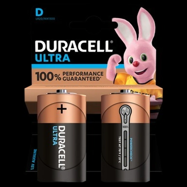 Duracell Ultra D Alkaline Batteries – 2-Pack | Long-Lasting Power for High-Drain Devices