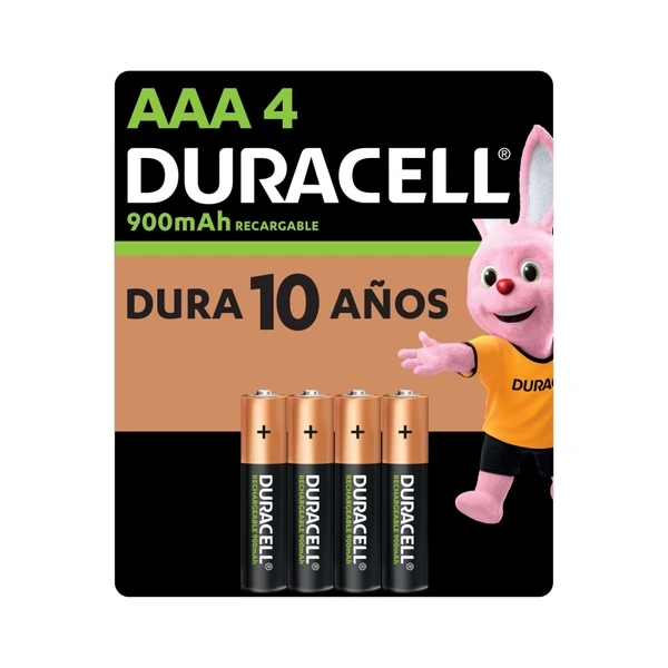 Duracell Rechargeable AAA Battery – 900mAh, Long-Lasting & Reliable Power - 4BL