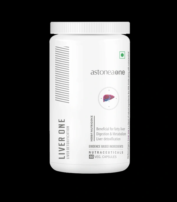 ASTONEAONE Astoneaone Herbonutrigenx Liver One Supplement with Milk Thistle & Glycyrrhiza Glabra – 60 Capsules
