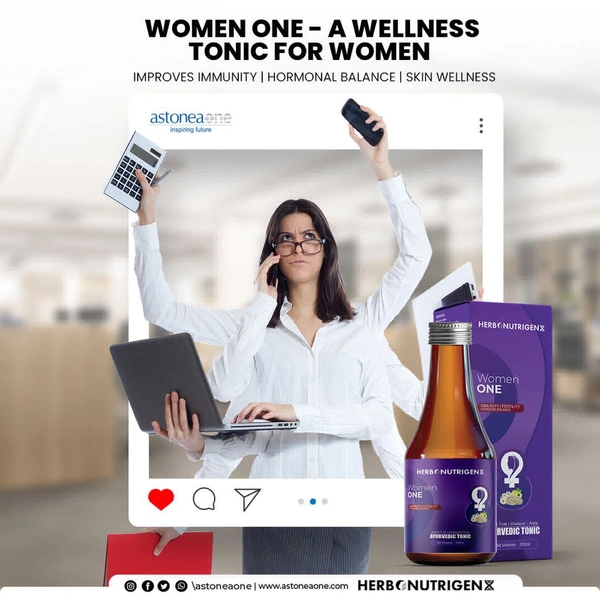 ASTONEAONE Astoneaone Women One Ayurvedic Herbal Wellness Tonic for Immunity, Hormone Balance & Skin Health – 200ml