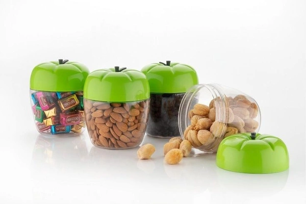 Apple Shape Designed Kitchen Storage 250 GrmBoxes 6 Pcs