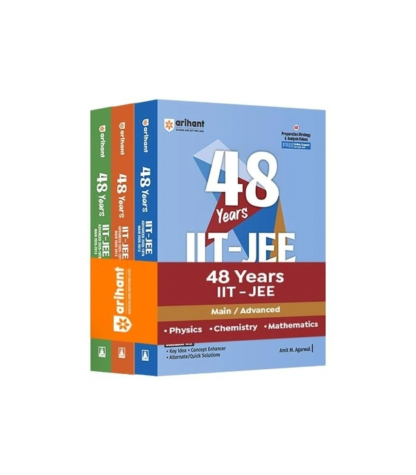 Arihant PHYSICS, CHEMISTRY, MATHEMATICS 47 Years IIT-JEE | JEE Main & Advanced (1978-2024) | Chapterwise Topicwise Solved Papers | Previous year questions (PYQ) | Includes Online Tests | Preparation Strategy | Detailed Solutions | Key Idea | Alternate Solution & Concept Enhancer | for 2025 Exam [Set of 3 Books]