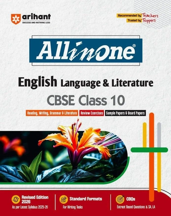Arihant All In One - English (Language & Literature) | Mind map in each chapter | Clear & Concise Theory | Intext & Chapter Exercises | Sample Question Papers [2025-26] - Class 10