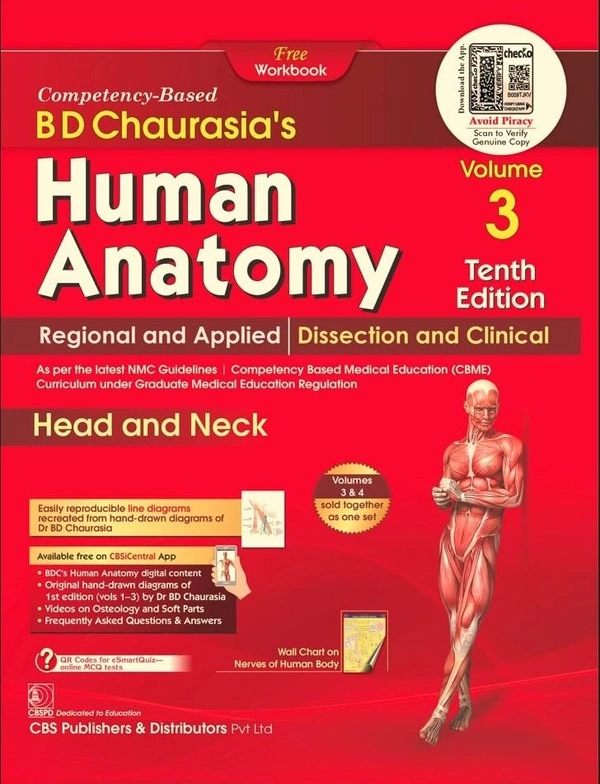 BD Chaurasia's Human Anatomy 10th Edition (Set of 4 Volumes) [2025]