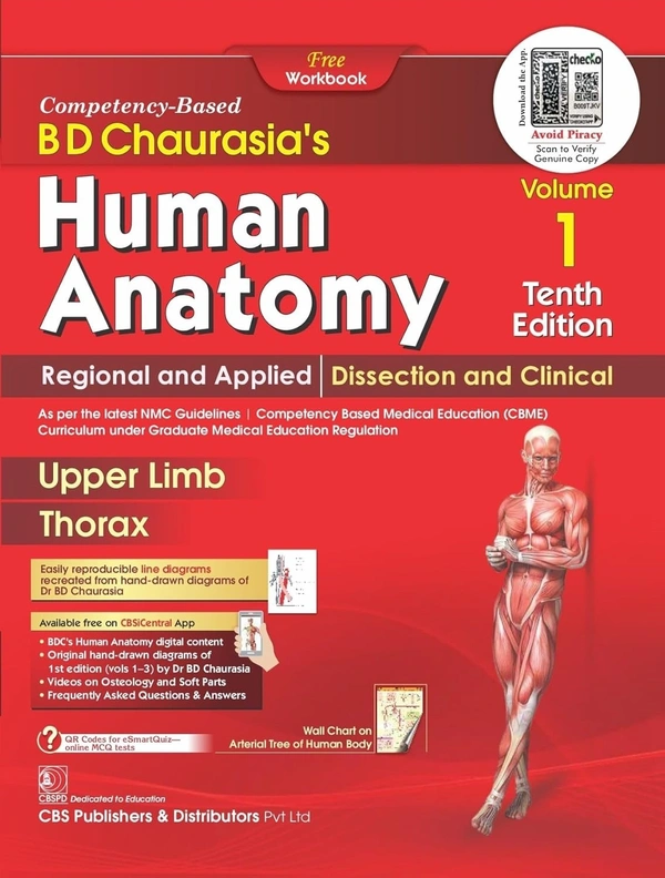 BD Chaurasia's Human Anatomy 10th Edition (Set of 4 Volumes) [2025]