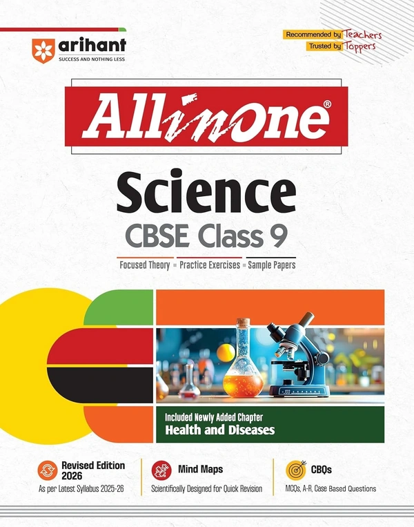 Arihant All In One - SCIENCE | Mind map in each chapter | Clear & Concise Theory | Intext & Chapter Exercises | Sample Question Papers [2025-26] - Class 9