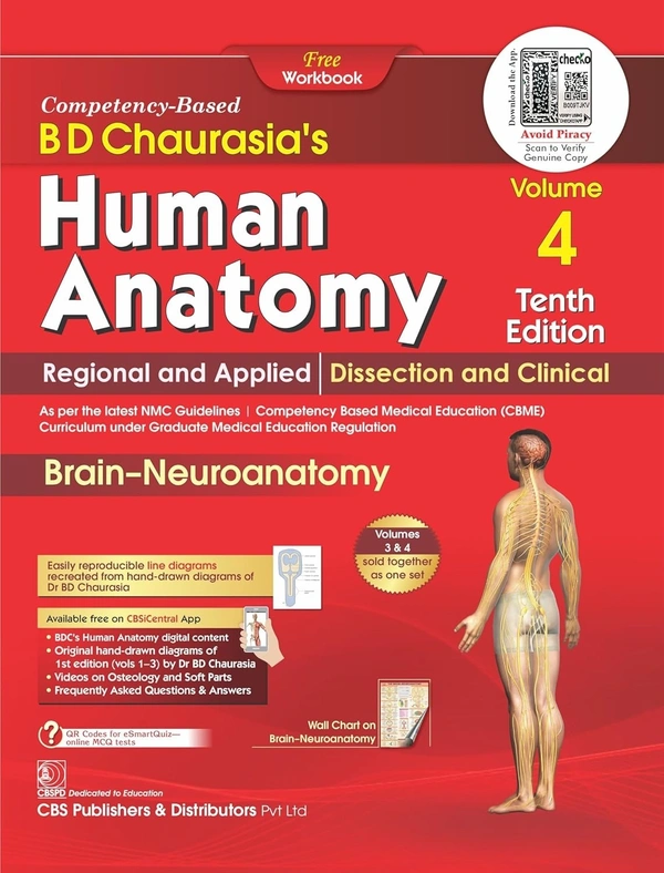 BD Chaurasia's Human Anatomy 10th Edition (Set of 4 Volumes) [2025]
