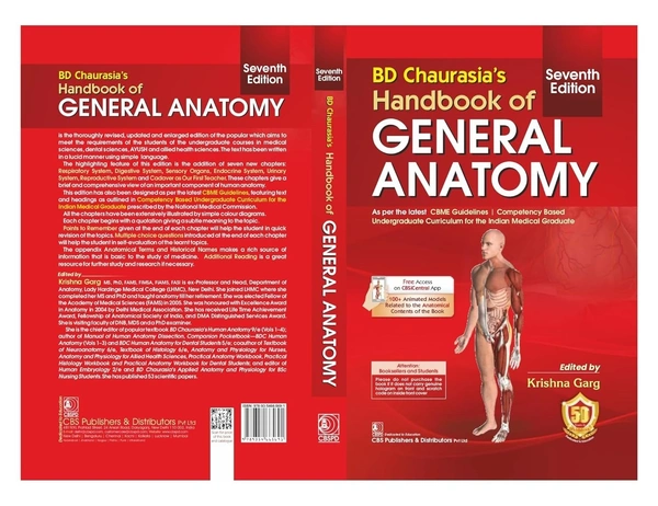 BD Chaurasia Handbook of General Anatomy - BD Chaurasia [7th Edition]