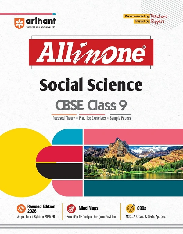 Arihant All In One - Social Science | Mind map in each chapter | Clear & Concise Theory | Intext & Chapter Exercises | Sample Question Papers [2025-26] - Class 9