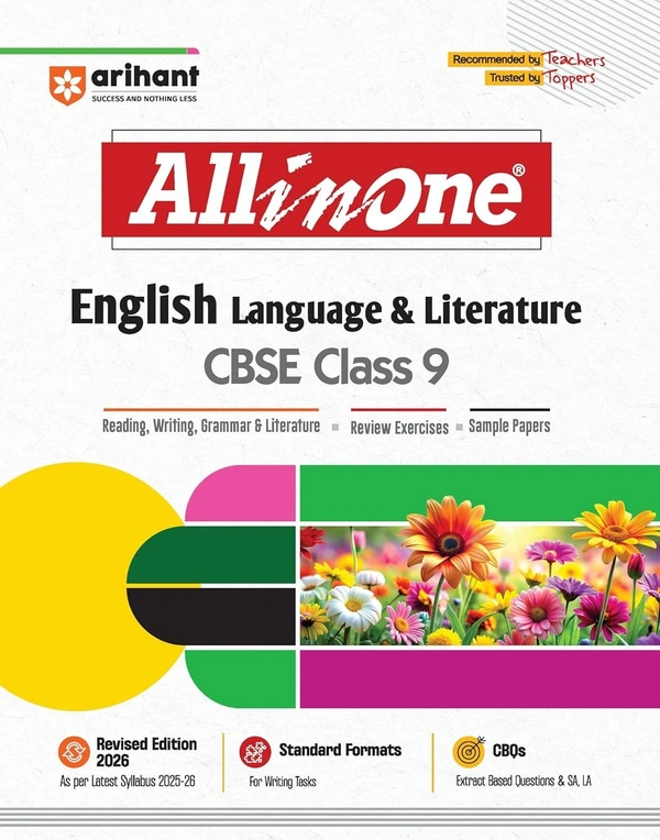 Arihant All In One - English (Language & Literature) | Mind map in each chapter | Clear & Concise Theory | Intext & Chapter Exercises | Sample Question Papers [2025-26] - Class 9