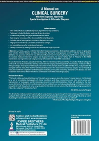 Somen Das A Manual on Clinical Surgery with New Diagnostic Algorithms, Special Investigations & Differential Diagnosis