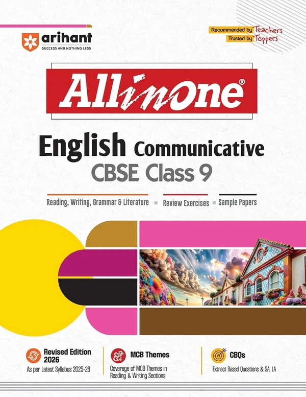 Arihant All In One - English Communicative | Mind map in each chapter | Clear & Concise Theory | Intext & Chapter Exercises | Sample Question Papers [2025-26] - Class 9