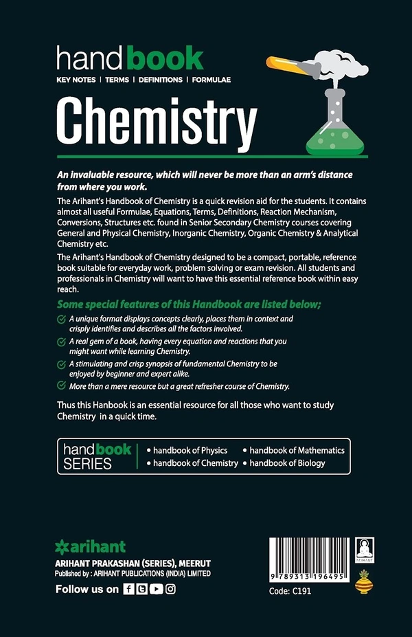 Handbook of Chemistry - Arihant Expart
