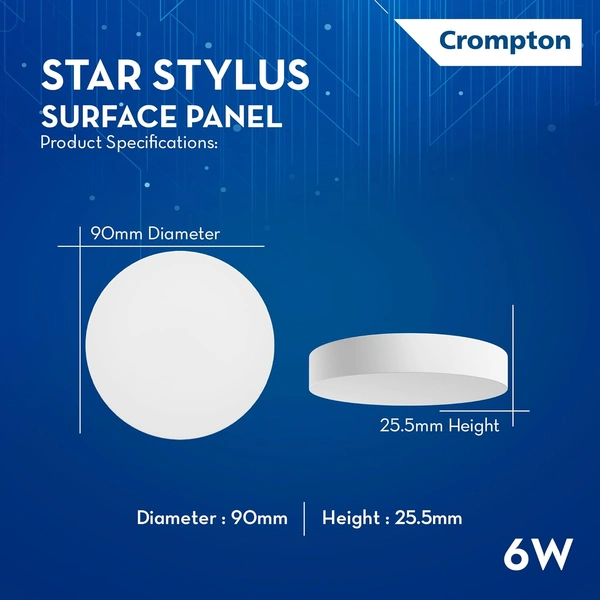 Crompton STYLUS ROUND SURFACE LED PANEL CROMPTON - 6W
