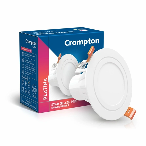 Crompton 9W Led Downlight Star Glaze Pro - 3000K