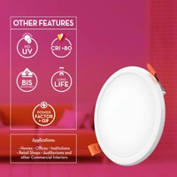 Crompton Led Star Lord Recess Panel Round - 6k - 20W-8" Cutting