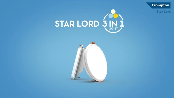Crompton Star Lord Recess 3in1 Color Changing Led Panel Round - 15W-6" Cutting