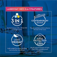 Crompton 20W Batten Laser Ray Neo 3 in 1