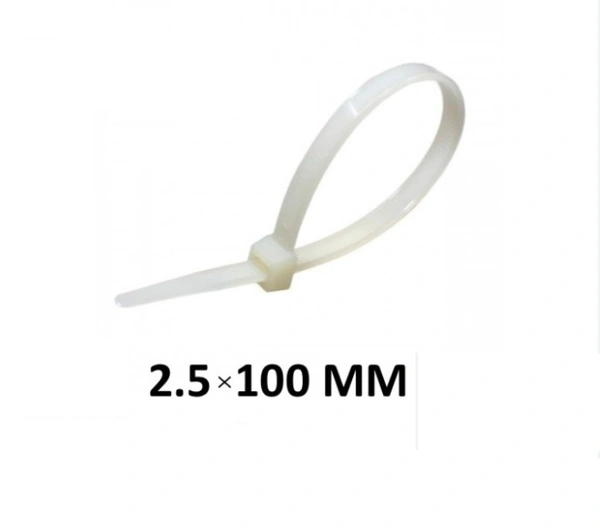 100MM Cable Tie / Wire Tag (Pack of 100) - White