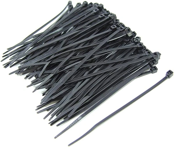 250MM Cable Tie / Wire Tag (Pack Of 100) - Black