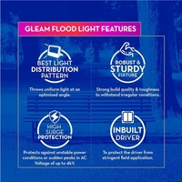 Crompton 50W LED Flood Light Crompton Gleam NEO Outdoor Waterproof - 