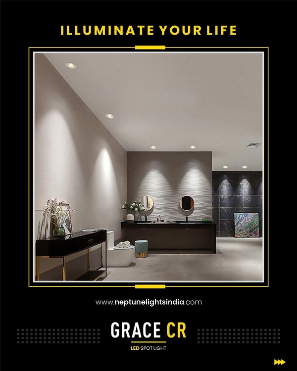 Neptune Lights LED COB GRACE CR White & Rose Gold - 7W - Warm White 3K