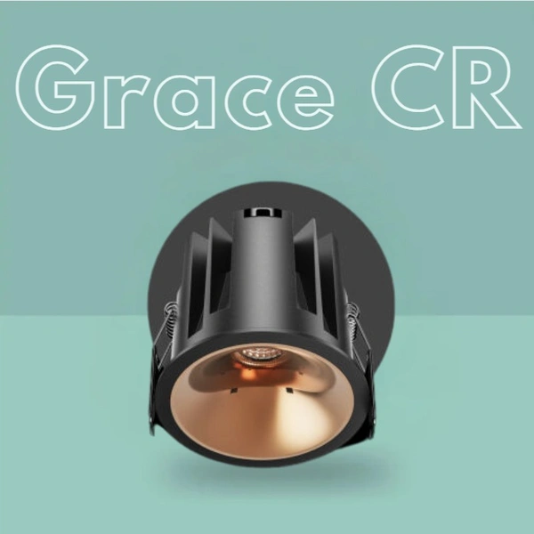 Neptune Lights LED COB GRACE CR Black & Rose Gold - 7W - Cool White 6K