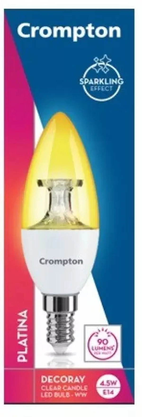 Crompton 4.5W LED E14 WW Clear Lens Candle Lamp